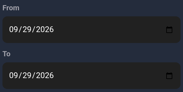 From and To dates